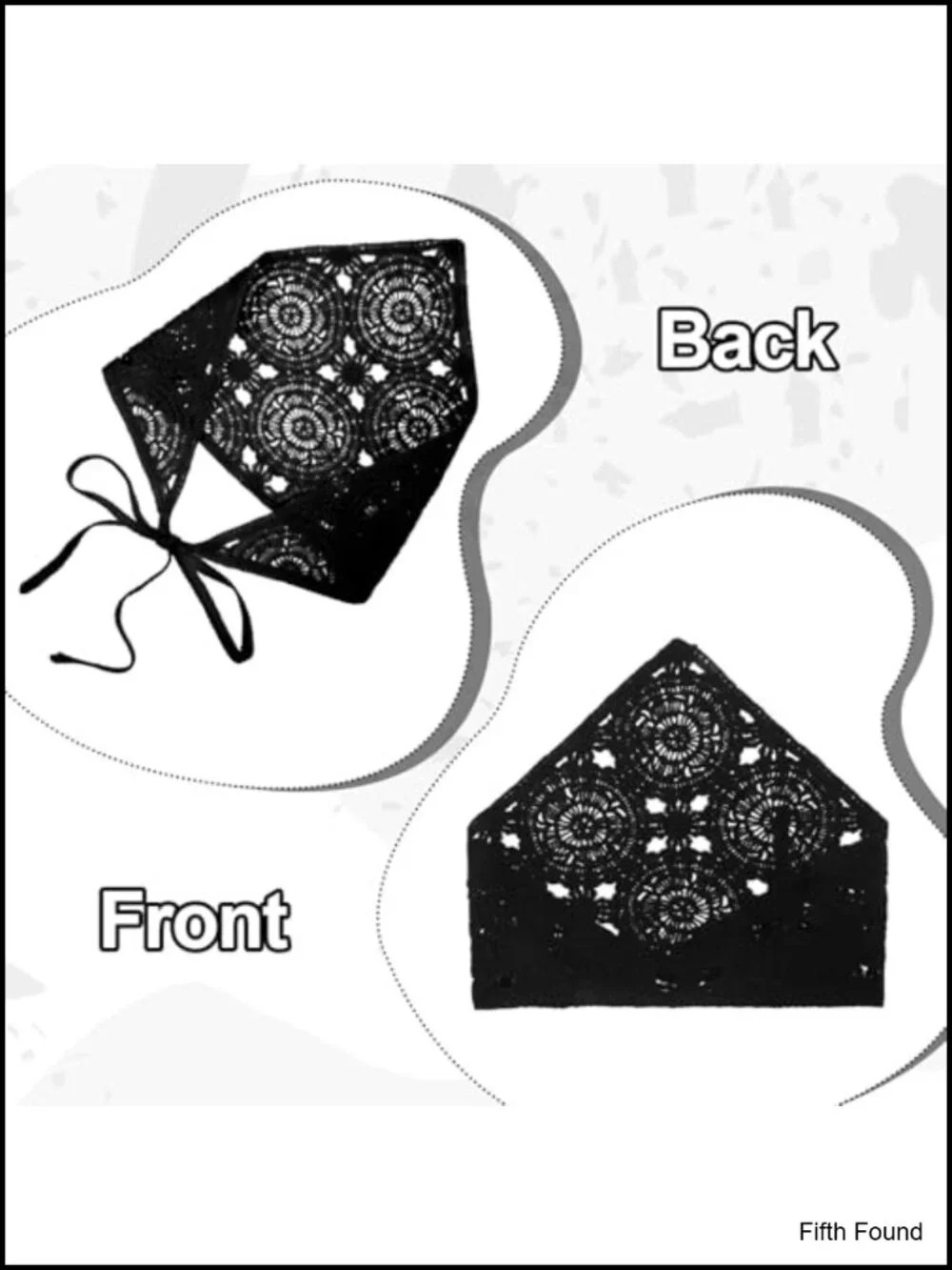 Floral Crochet Head Scarf 3 Pack Bandana Women